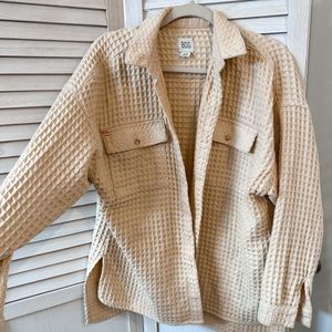 urban outfitters waffle shacket